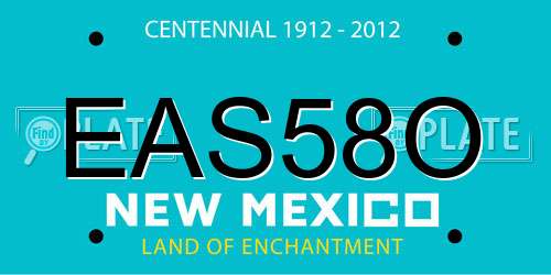 EAS58O New Mexico License Plate