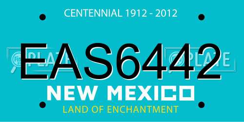 EAS6442 New Mexico License Plate