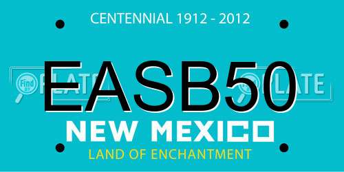 EASB50 New Mexico License Plate