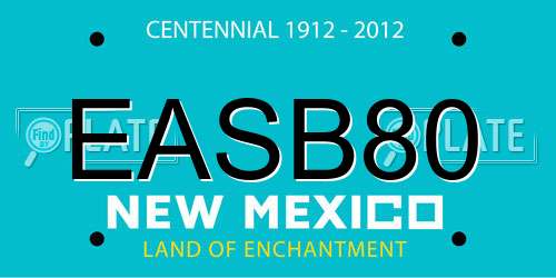 EASB80 New Mexico License Plate