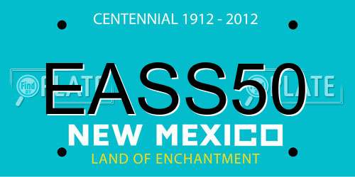 EASS50 New Mexico License Plate