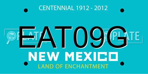 EAT09G New Mexico License Plate