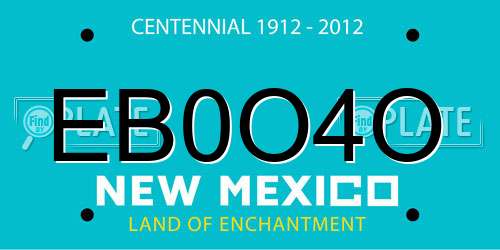EB0O4O New Mexico License Plate