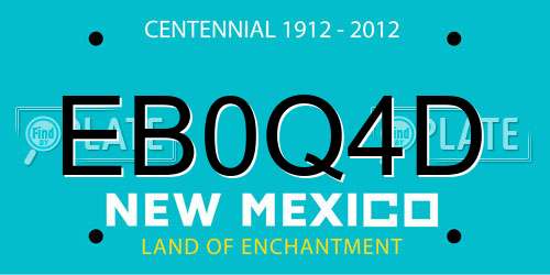 EB0Q4D New Mexico License Plate