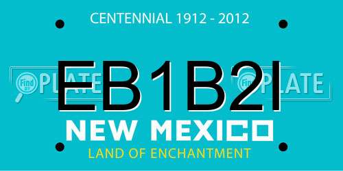 EB1B2I New Mexico License Plate