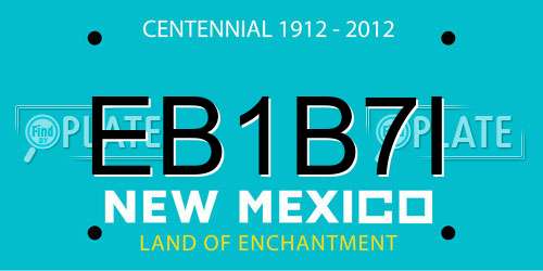 EB1B7I New Mexico License Plate