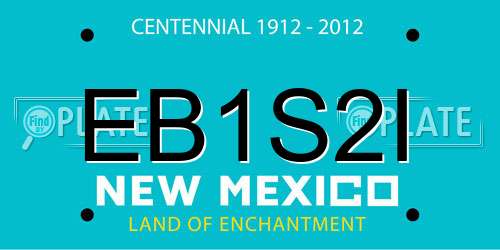 EB1S2I New Mexico License Plate