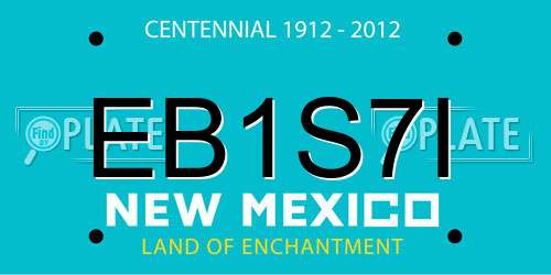 EB1S7I New Mexico License Plate