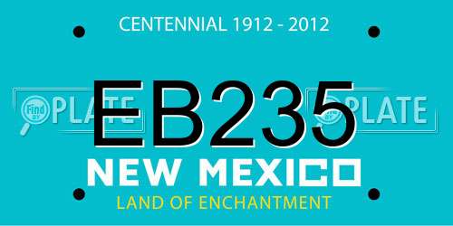 EB235 New Mexico License Plate