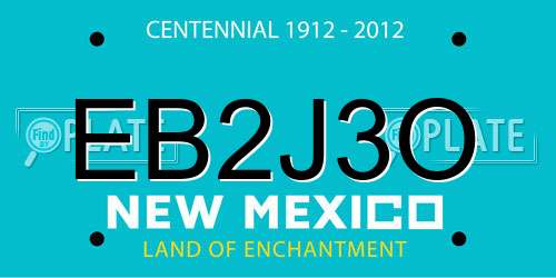 EB2J3O New Mexico License Plate