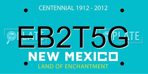 EB2T5G New Mexico License Plate