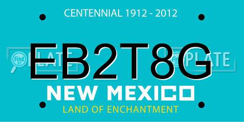 EB2T8G New Mexico License Plate