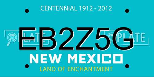 EB2Z5G New Mexico License Plate