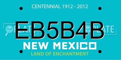 EB5B4B New Mexico License Plate