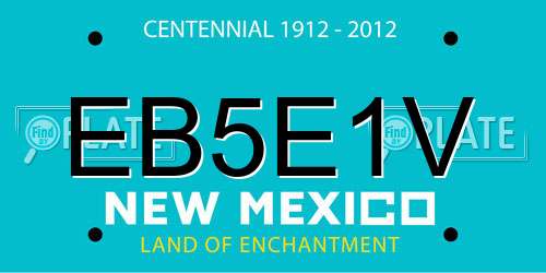 EB5E1V New Mexico License Plate