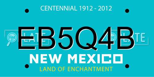 EB5Q4B New Mexico License Plate