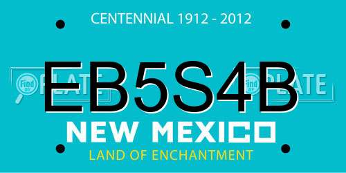 EB5S4B New Mexico License Plate