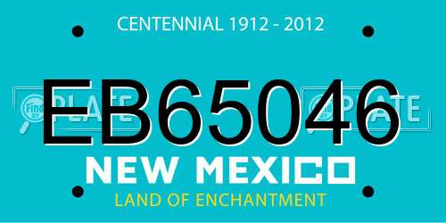 EB65046 New Mexico License Plate