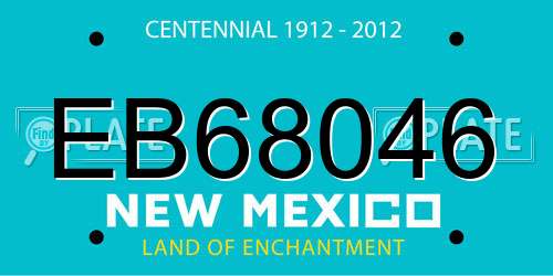 EB68046 New Mexico License Plate