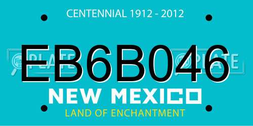 EB6B046 New Mexico License Plate