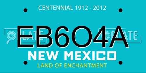 EB6O4A New Mexico License Plate