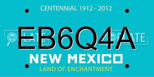 EB6Q4A New Mexico License Plate
