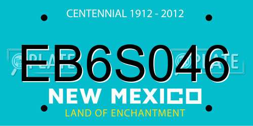EB6S046 New Mexico License Plate