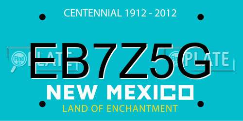 EB7Z5G New Mexico License Plate