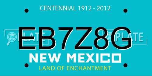 EB7Z8G New Mexico License Plate