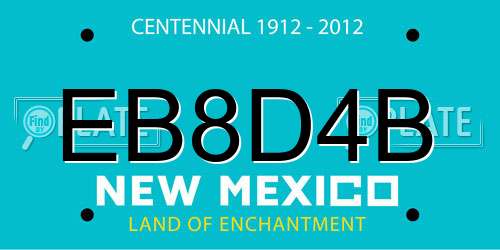 EB8D4B New Mexico License Plate