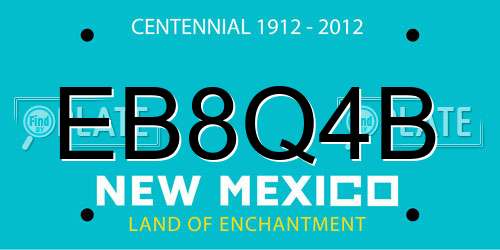 EB8Q4B New Mexico License Plate