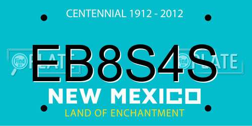 EB8S4S New Mexico License Plate