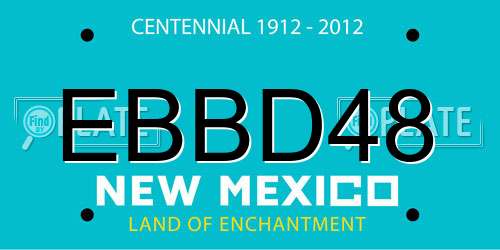 EBBD48 New Mexico License Plate