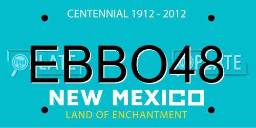 EBBO48 New Mexico License Plate