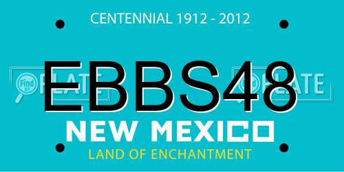 EBBS48 New Mexico License Plate