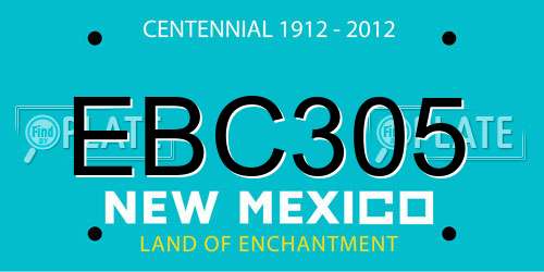 EBC305 New Mexico License Plate