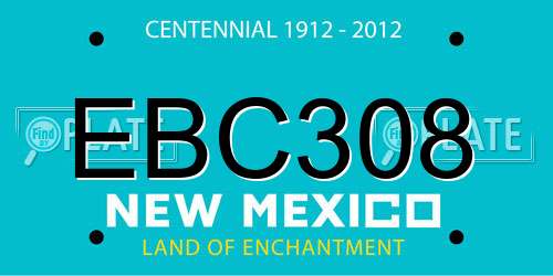 EBC308 New Mexico License Plate