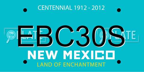 EBC30S New Mexico License Plate