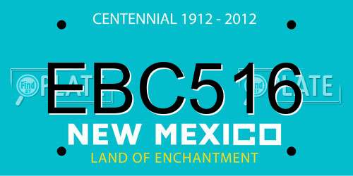 EBC516 New Mexico License Plate