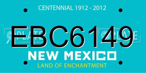 EBC6149 New Mexico License Plate