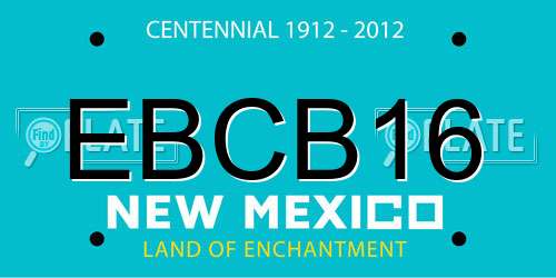 EBCB16 New Mexico License Plate