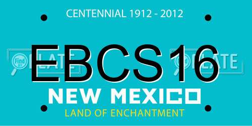 EBCS16 New Mexico License Plate