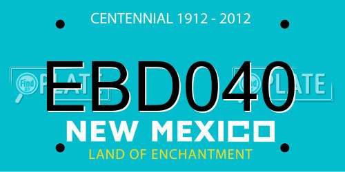 EBD040 New Mexico License Plate