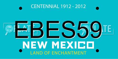 EBES59 New Mexico License Plate