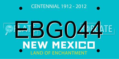 EBG044 New Mexico License Plate