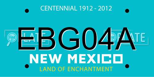 EBG04A New Mexico License Plate