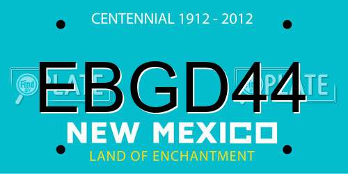 EBGD44 New Mexico License Plate