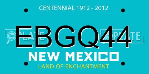 EBGQ44 New Mexico License Plate