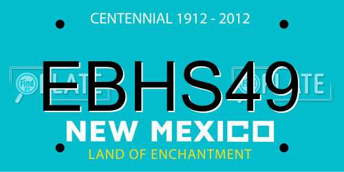 EBHS49 New Mexico License Plate