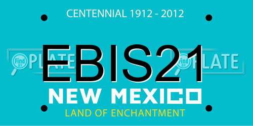 EBIS21 New Mexico License Plate